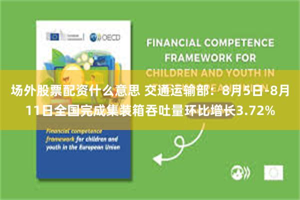 场外股票配资什么意思 交通运输部：8月5日-8月11日全国完成集装箱吞吐量环比增长3.72%
