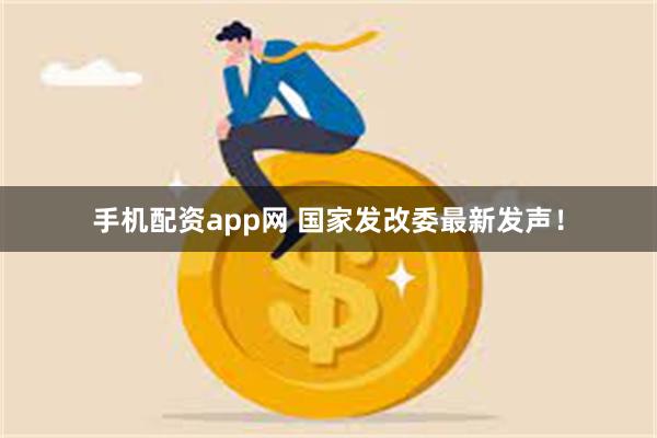 手机配资app网 国家发改委最新发声！