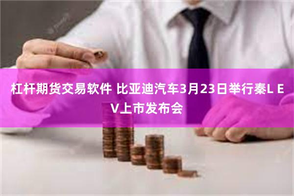 杠杆期货交易软件 比亚迪汽车3月23日举行秦L EV上市发布会